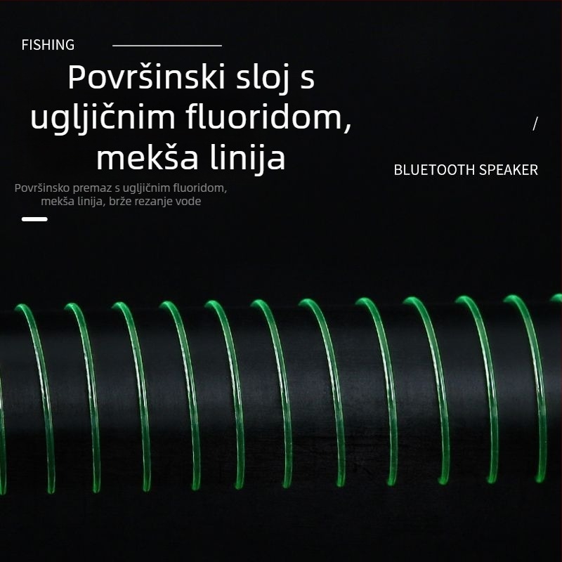 Nylon glavna linija s podlinijom, 500 m, otporna na habanje, izuzetno mekana, anti-rotacija