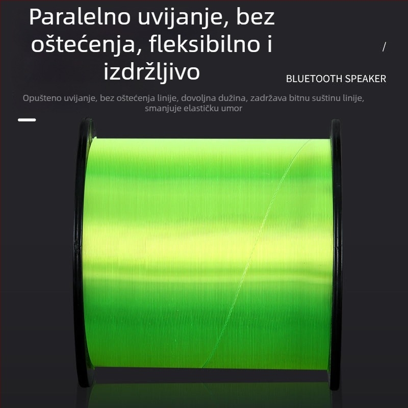 Nylon glavna linija s podlinijom, 500 m, otporna na habanje, izuzetno mekana, anti-rotacija