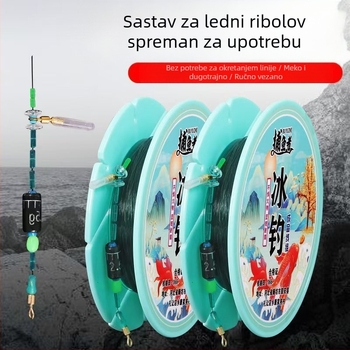 Komplet za ledolovni ribol iz najlona – za ledolovni ribolov i ribolov na splav, mogućnosti jačine linije 1.0#, 1.2#, 1.5#