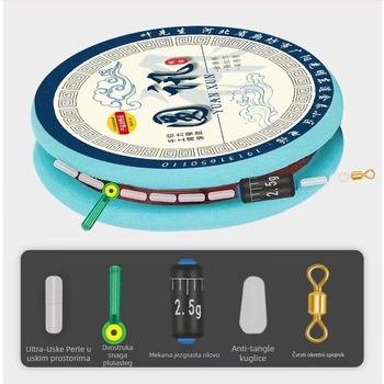 Ručno vezan set linija s originalnom svilenom niti, dvostruko jezgro, otporno na habanje