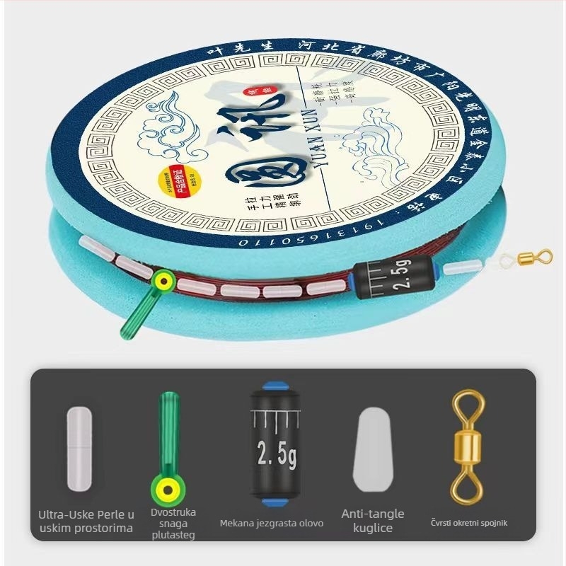 Ručno vezan set linija s originalnom svilenom niti, dvostruko jezgro, otporno na habanje