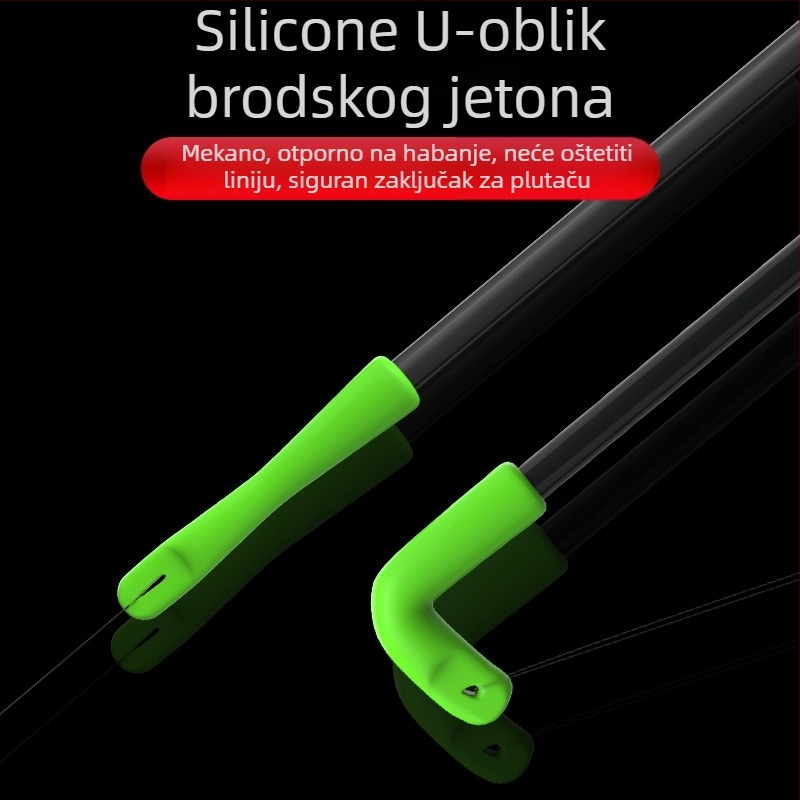Ribolovni set linija: najlon, duljine 3,6 m, za rijeku, dvostruka udica