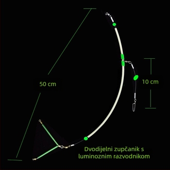 Set linije za morski ribolov sa svjetlećim učinkом za ribolov s brodom (Materijal: Drugo; Duljina: Drugo; Porijeklo: Drugo)