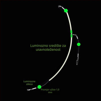 Set linije za morski ribolov sa svjetlećim učinkом za ribolov s brodom (Materijal: Drugo; Duljina: Drugo; Porijeklo: Drugo)