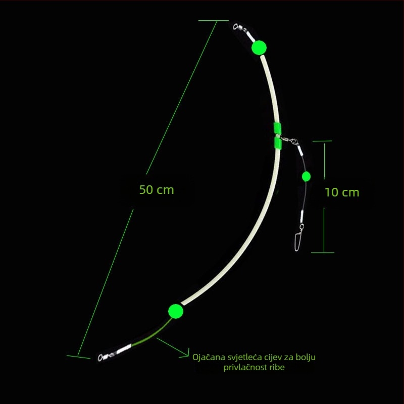 Set linije za morski ribolov sa svjetlećim učinkом za ribolov s brodom (Materijal: Drugo; Duljina: Drugo; Porijeklo: Drugo)