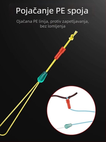 PE ojačani set ribolovnih linija – unaprijed vezana glavna linija, najlon vlakno, za natjecateljski ribolov