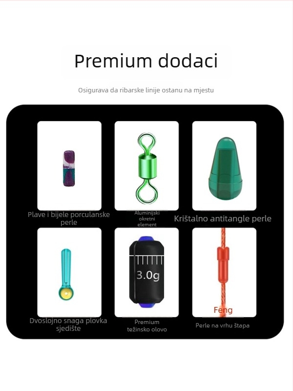 PE ojačani set ribolovnih linija – unaprijed vezana glavna linija, najlon vlakno, za natjecateljski ribolov