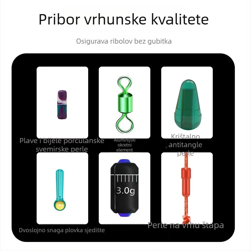 PE ojačani set ribolovnih linija – unaprijed vezana glavna linija, najlon vlakno, za natjecateljski ribolov