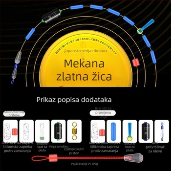 Set glavne linije od svilenog vlakna za ribolov na rijeci, model F976S9597MM7M8