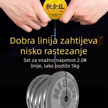 Set glavne linije od svilenog vlakna za ribolov na rijeci, model F976S9597MM7M8