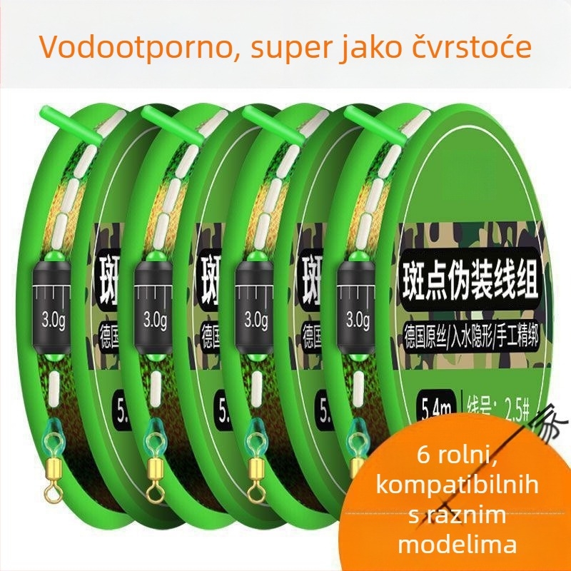 Set glavne ribarske linije, spreman za upotrebu, komplet paket