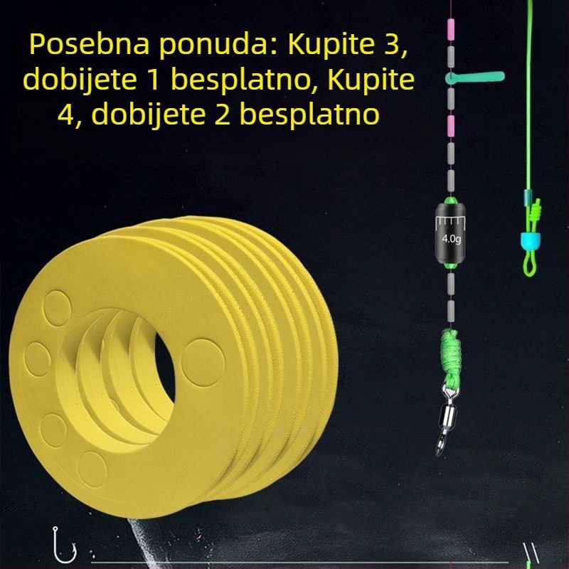 Glavna ribolovna linija, set s perlicama na liniji, ojačano dijamantnim čvorom, lagana najlon glavna linija