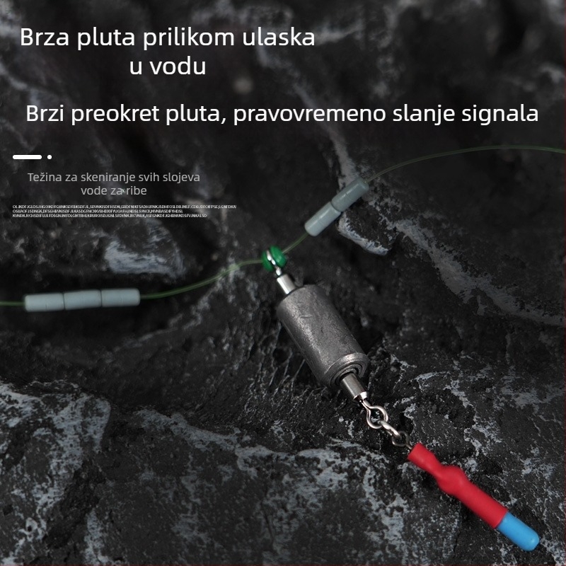 Fly Lead Line Set, ručno vezan za šarana i karasa, 12 m najlonska konac, glavna linija