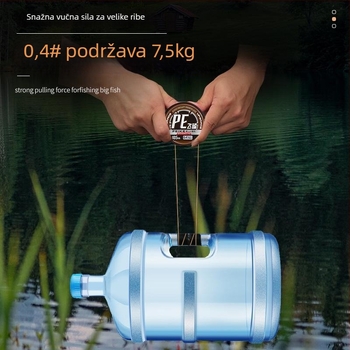 PE ribolovna linija za tilapiju u crnom bunaru — protiv ujeda, otporna na habanje, visoka čvrstoća