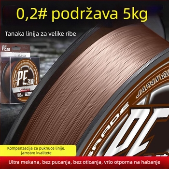 PE ribolovna linija za tilapiju u crnom bunaru — protiv ujeda, otporna na habanje, visoka čvrstoća