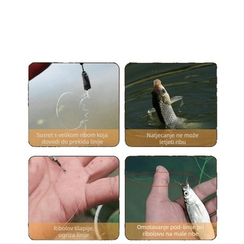 PE ribolovna linija za tilapiju u crnom bunaru — protiv ujeda, otporna na habanje, visoka čvrstoća