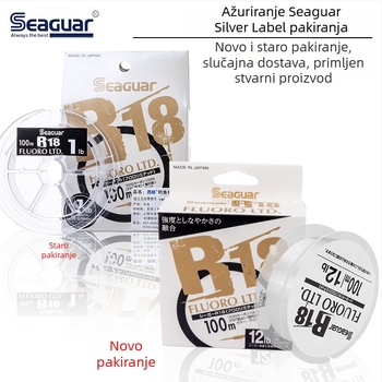 Seaguar karbonska ribolovna linija R18 – srebrna oznaka, vodilna i glavna linija za stijenski i morski ribolov
