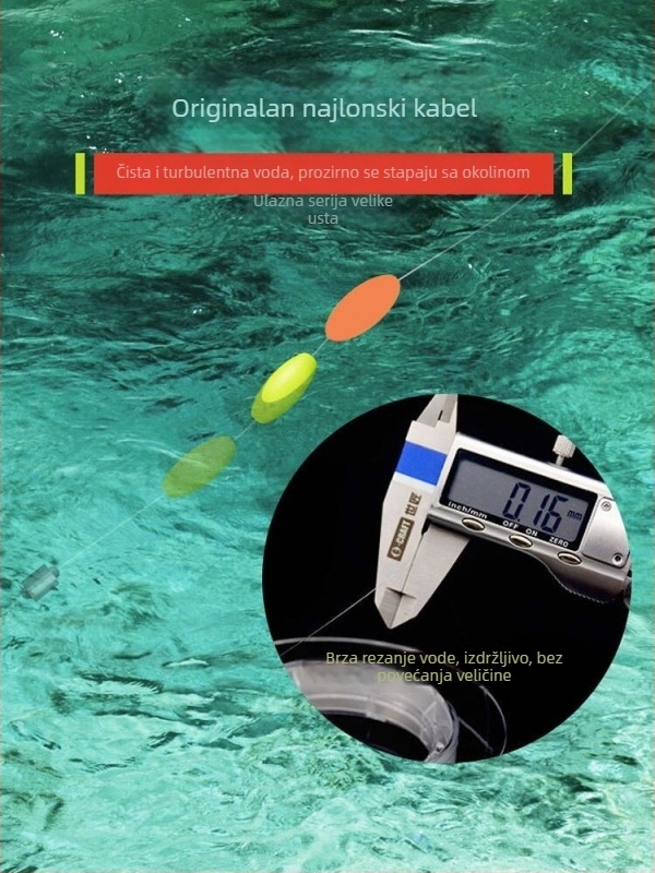 Set ribarske linije za potok s plutom od sedam zvjezdica i tri perle, najlonsko vlakno