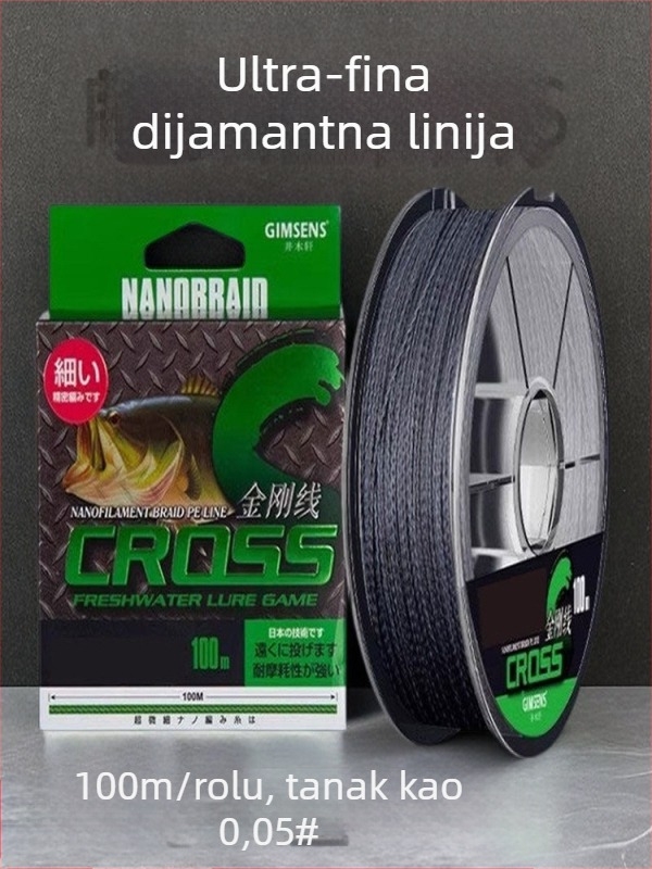 Linj za ribolov (pod-linija) – ultra-tanka, otporna na habanje PE; Materijal: PE; Snaga: Visoka; Kutija: 100 kom