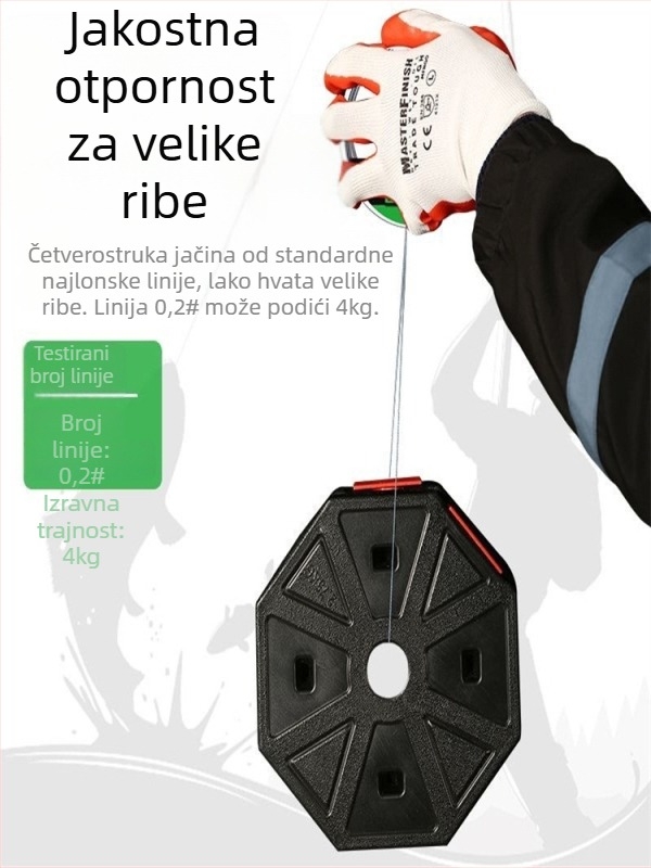 Linj za ribolov (pod-linija) – ultra-tanka, otporna na habanje PE; Materijal: PE; Snaga: Visoka; Kutija: 100 kom