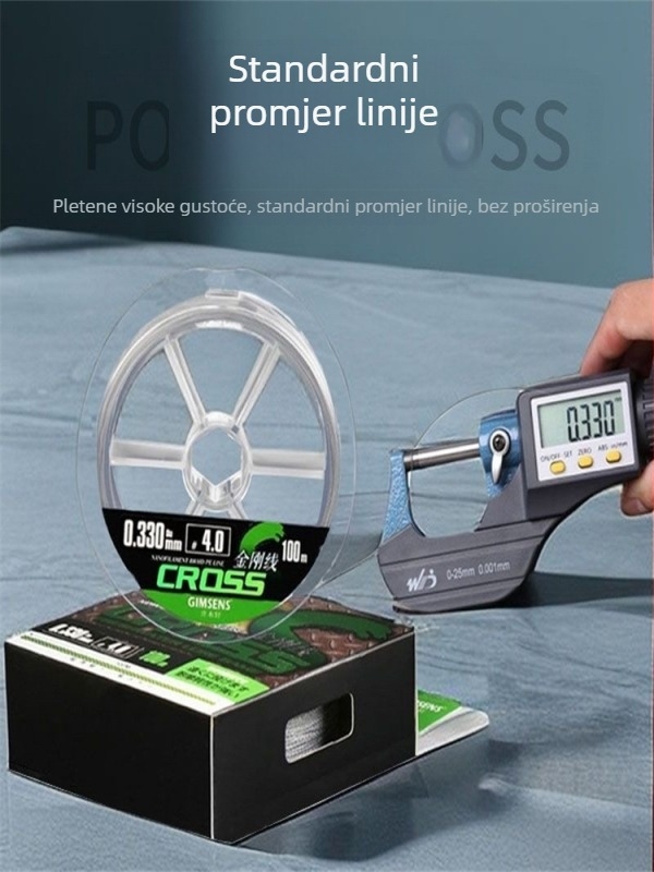 Linj za ribolov (pod-linija) – ultra-tanka, otporna na habanje PE; Materijal: PE; Snaga: Visoka; Kutija: 100 kom