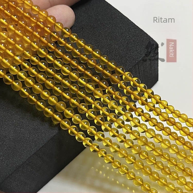 Jantar slobodne perle za DIY nakit, polirane okrugle perle, visokog dizajna, brend Abner