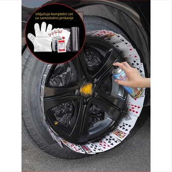 Film za bojanje središta kotača za obnovu – tekućinska podloga, visoka viskoznost, snažan ljepilni sustav, podržava ugradnju kotača, prilagodljiv postupak obrade