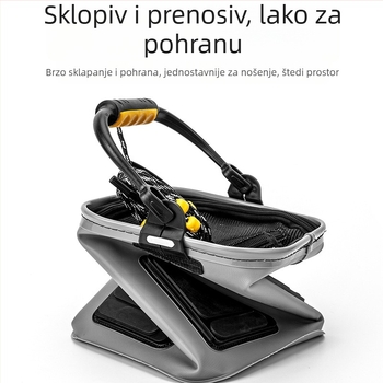 Sklopiva EVA kanta za ribolov s poklopcem – ojačana i prijenosna