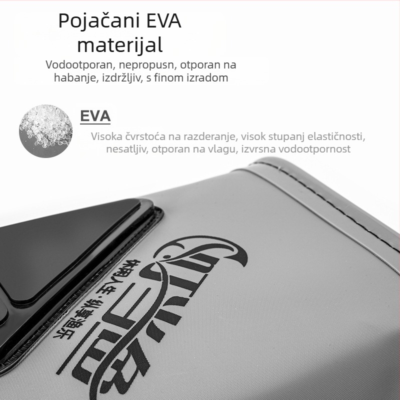 Sklopiva EVA kanta za ribolov s poklopcem – ojačana i prijenosna