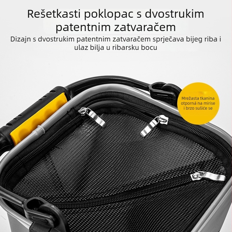 Sklopiva EVA kanta za ribolov s poklopcem – ojačana i prijenosna