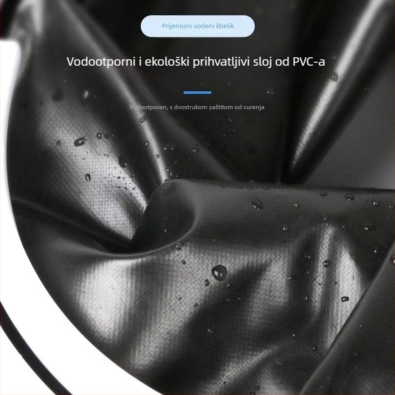 Sklopivo vanjsko višefunkcionalno vedro za ribolov – Prijenosno vedro od platna s užetom, za pranje automobila