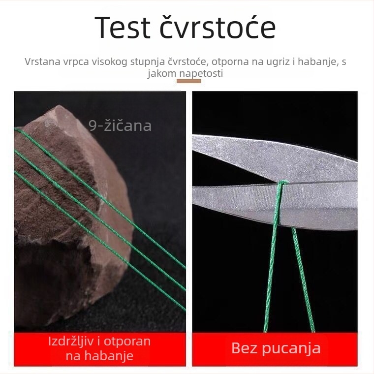 Bravo Set dvostrukih kuki s unaprijed zavezanim udicama, PE linijom i linijom protiv ugriza za ribolov na dnu