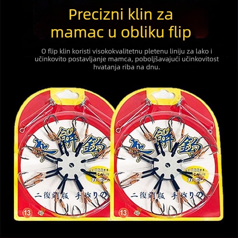 Set eksplozivnih ribolovnih udica s prevrnutom udicom, protiv zapetljavanja, za riječnu ribolov, brend Zonghengyu