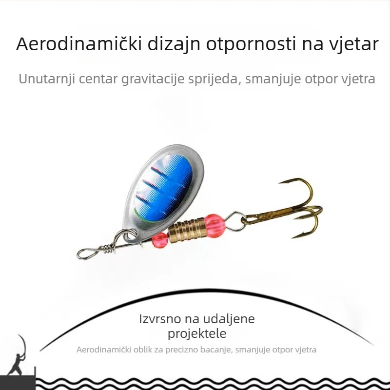 Okretna mamac s metalnim šljokicama, kompozitni set šljokica, 3,5 g, Jiacheng Fishing Gear