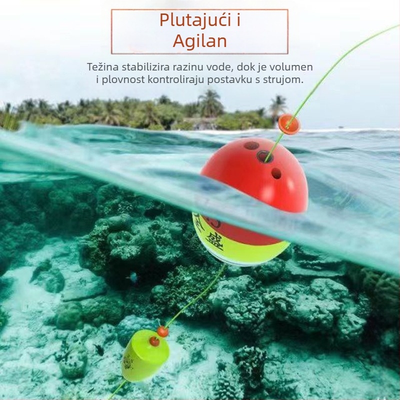 Jun Qi set plovaka za morski ribolov s ABS konstrukcijom i olovnim težištima