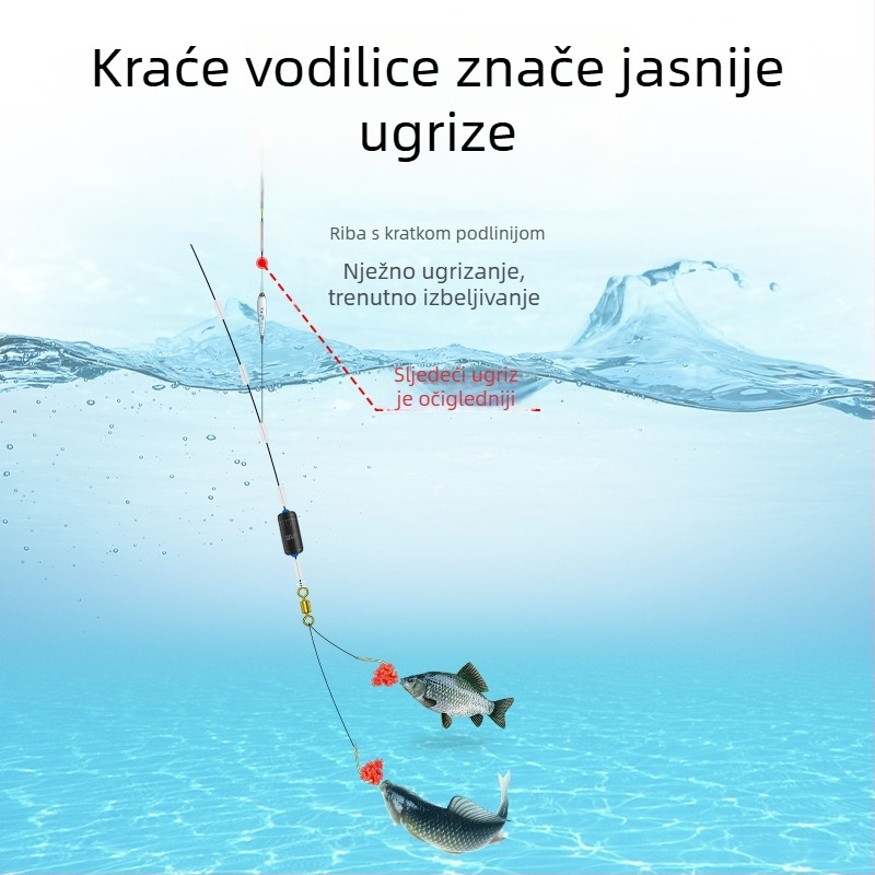 Set kuki s olovnom glavom, dvostrukim kukama i unaprijed vezanim leaderom