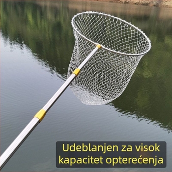 Nehrđajući čelični casting mreža – puni set s preklopnim i teleskopskim štapom, duboka mreža torbica, fina mreža; Promjer otvora mreže: pogledaj detalje; Dubina mreže: pogledaj detalje
