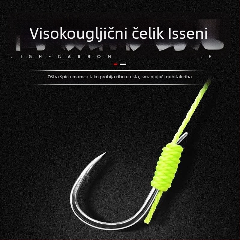 Eksplozivna udica – četverostruki set, protiv zaplitanja i protiv zapetljavanja za morski ribolov s broda