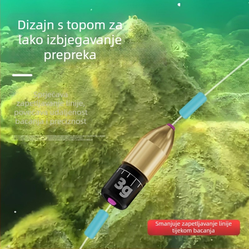 Set dodatne opreme za rock ribolov za duga bacanja — Space beads, kuglične težine, vijci u obliku riže (Brand: Lakeside; Materijal: Plastika)