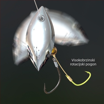 Set udica za ribolov s dvostrukom udicom i blistavim mamcima