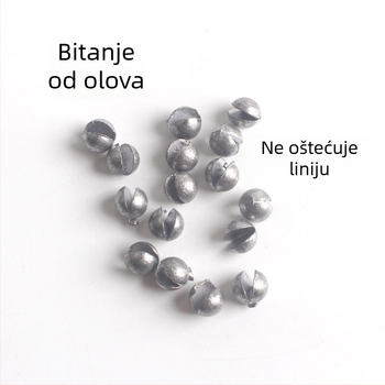 205-dijelni set olovnih tegova za ribolov, 0,2–0,8 g, kružnog oblika, s otvorenim klipom, ne oštećuje ribolovnu liniju