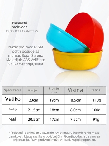 Misa za miješanje mamaca - trodijelni ABS set, Yushiro