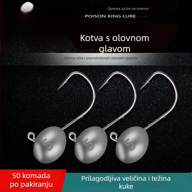 Unaprijeđeni set ribarskih udica s olovnim glavama i anti-snag dizajnom – udice bez bodlji za Mandarin fish, bass i Black Pit fish