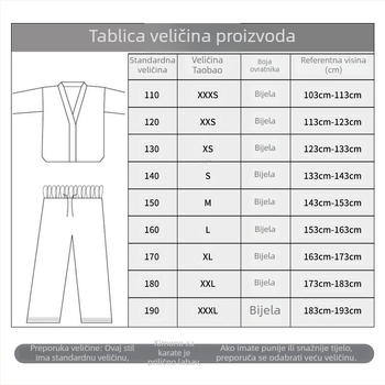 ITF Taekwondo uniforma, 100% pamuk, za djecu i odrasle, podstava od pamuka, uzorak: pruge ili jednobojan