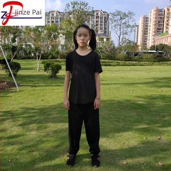 Djeca Tai Chi hlače - elastične mješavine pamuka, lantern stil, za vježbanje borilačkih vještina (pamuk 59,63% / najlon 40,37%)