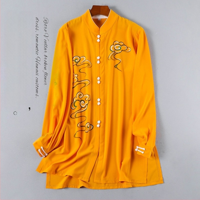 Tai Chi odjevni set, unisex, ručno crtani uzorak, poliester, južno-korejska konoplja, proljeće 2022