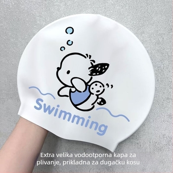 Odrasla silikonska kapa za plivanje s karikaturalnim uzorkom – na skladištu