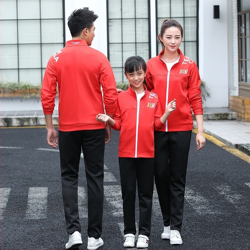 Unisex sportski komplet za grupne treninge – otisnuti uzorak, dugi rukav, stojeći ovratnik, poliester 95%, sve sezone, marka Ijesus