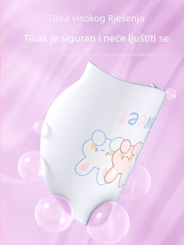 Ženska plivačka kapa od silikona – vodootporna, visoka elastičnost, udobna, za dugu kosu, crtani uzorak