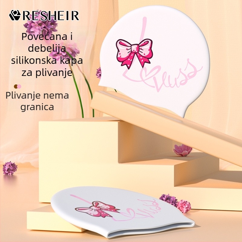 Ruishier silikonska kapa za plivanje za odrasle, s otiskom uzorka, za plivanje